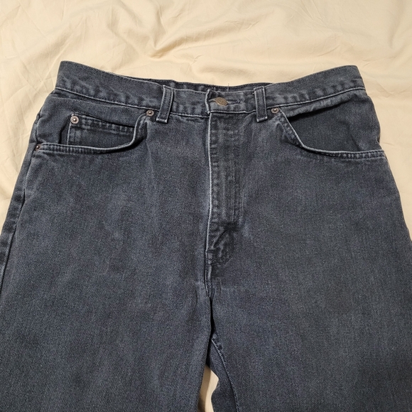 Vintage 90's Orange Tab Levis Classic Straight Leg Black Jeans Sz 34/32 - Picture 4 of 15